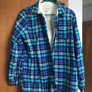 LL Bean fleece lined flannel shirt